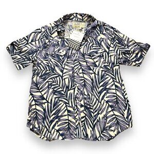 Free People X Sandrine Rose M Pearl Snap Hawaiian Western Style Short Sleeve Top